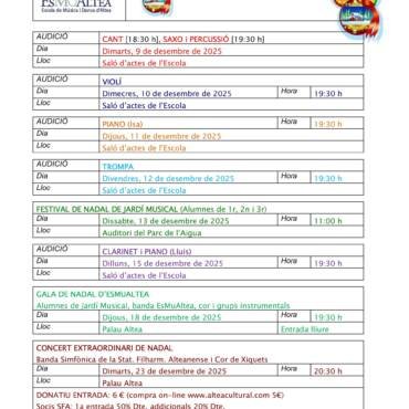 Audiciones 1º trim. 25/26