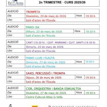 Audicions 2n trim. 25/26