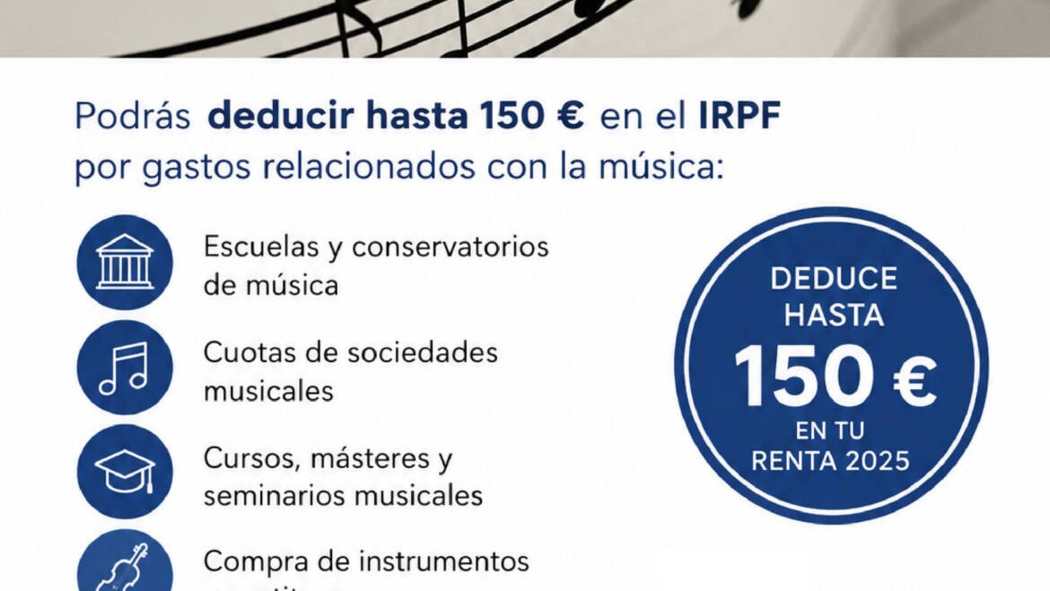 Nueva dedución de la renta 2025 en cuotas de música y cuotas de socios
