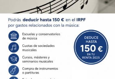 Nueva dedución de la renta 2025 en cuotas de música y cuotas de socios