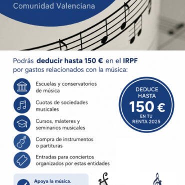 Nueva dedución de la renta 2025 en cuotas de música y cuotas de socios